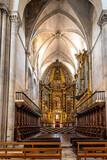 Fototapeta Londyn - Interior of Abbey of Santa Maria la Real de Las Huelgas, at Burgos, Castille and Leon, Spain