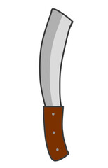 Wall Mural - Illustration design of a machete