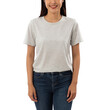 © Touchr - Young woman in grey T shirt mockup cutout, Png file.