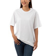 © Touchr - Young woman in white oversize T shirt mockup cutout, Png file.