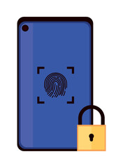 Canvas Print - cyber security smartphone