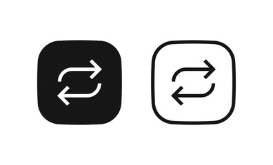 Leinwandbilder - Refresh icon, sync repeat and reload arrow icon symbol convert button sign