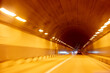 © schankz - Car in the tunnel in motion.