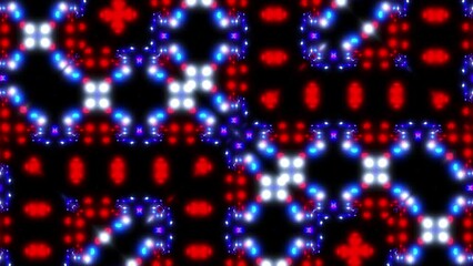 Canvas Print - abstract animation of colorful kaleidoscope motion with geometric pattern, to show transforming orna