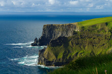 Scenic View On The Rocky Cliffs Of Moher At The West Coast Of Ireland