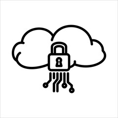 Poster - Cloud Server, Cloud Computing Icon Logo Design Vector Template Illustration Sign And Symbol Pixels Perfect