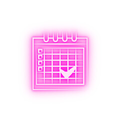 Poster - timestamp in calendar sketch neon icon