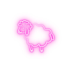 Sticker - sheep neon icon