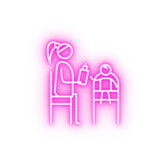 Sticker - Motherhood feed baby neon icon