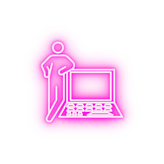 Wall Mural - programming neon icon