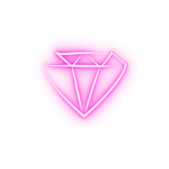 Wall Mural - diamond sketch style neon icon