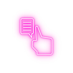 Wall Mural - Chat free finger touch conversation neon icon