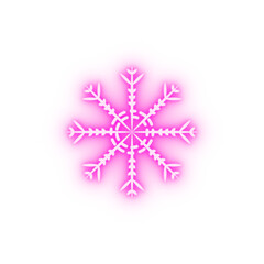 Canvas Print - Snowflake neon icon