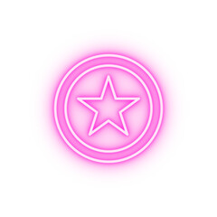 Sticker - recommend video neon icon