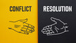 © Andrii - Conflict Resolution is shown using the text
