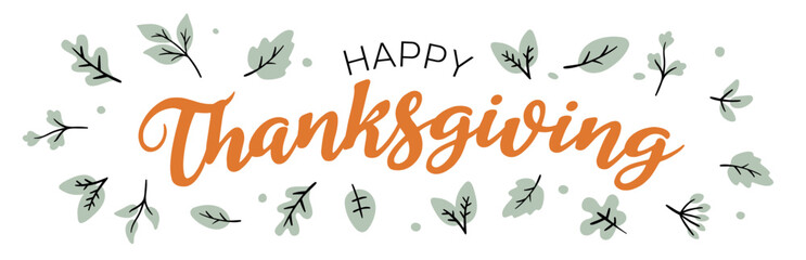 happy thanksgiving day text card illustrated card vector art