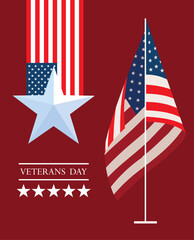 Poster - greeting card of veterans day