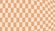 © Malipa Studio - aesthetic orange distorted checkerboard, checkers wallpaper illustration, perfect for backdrop, wallpaper, background, banner