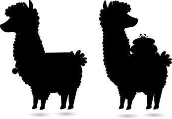 Poster - Llama vector silhouette's