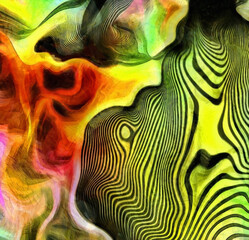 Wall Mural - abstract of color and lines