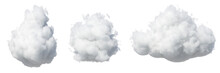 3d Render, Set Of Abstract Fluffy Clouds Isolated On Transparent Background, Cumulus Clip Art Collection