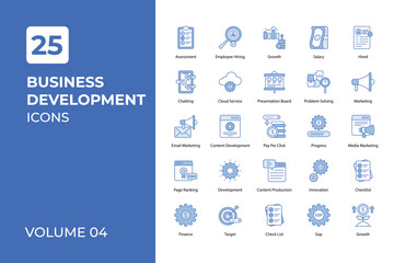 Wall Mural - Business Development icons collection.