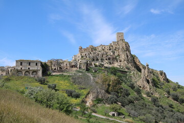 Landscape around Craco in spring,Italy