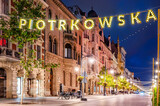 Fototapeta Miasto - Miasto Łódź- widok na ulicę Piotrkowską.	