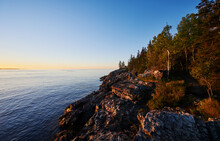 View Of The Sunrise From Schooner Head Overlook, Acadia National Park, Maine 