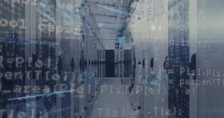 Poster - Animation of data processing over server room