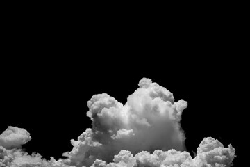 Wall Mural - clouds isolated on black background.