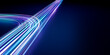 Futuristic vibrant blue purple color speed light, abstract timelapse highspeed car light trail motion effects at night 3d rendering, dynamic neon curve