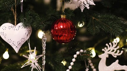 Wall Mural - Christmas Decorations On The Holiday Tree. 