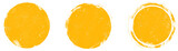 Fototapeta  - Orange grunge circle stamp set. Round stamp vector isolated on white background. Orange stamp vector. For grunge badge, seal, ink and stamp design template. Round grunge hand drawn circle shape