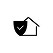 © Lunaraa - home insurance icon vector for web and mobile app. home protection sign and symbol