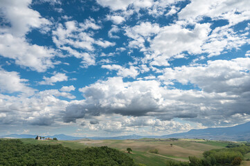 Canvas Print - Italian church in a hill