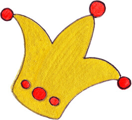 Wall Mural - Golden gold king queen crown symbol isolated art