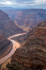 Helicopter journey to West Rim of the Grand Canyon, crossing Lake Mead and Hoover Dam