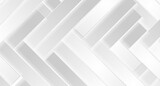 Fototapeta  - Geometric tech abstract background with grey white stripes. Minimal vector design