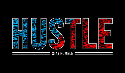 Wall Mural - hustle typography design vector for print t shirt