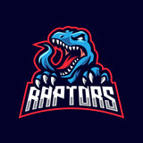 Fototapeta  - raptor mascot logo gaming illustration vector