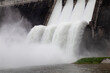 © Southtownboy Studio - Water flowing over floodgates of a dam at Khun Dan Prakan Chon, Nakhon Nayok Province, Thailand