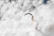 Aereo in cielo che vola frecce tricolore festa nazionale aviazione 