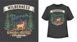 © Wooden - Outdoor Adventure T Shirt Design apparel for fishing hunting camping hiking colorfull print background