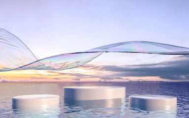 Wall Mural - 3d render podium