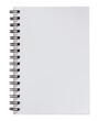 blank white spiral notebook isolated with clipping path for mockup