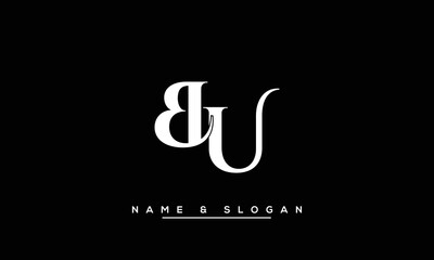 UB,  BU,  U,  B  Abstract  Letters  Logo  Monogram