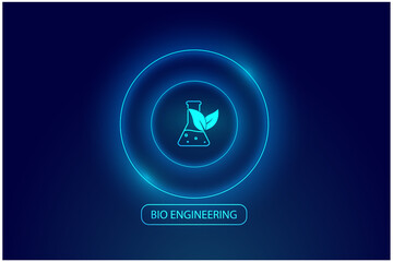 Wall Mural - bio engineering abstract design in tech background