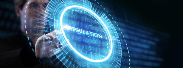 Business, Technology, Internet and network concept. Regulation Compliance Rules Law Standard.