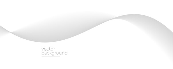 Smooth flow of wavy shape with gradient vector abstract background, light grey design curve line energy motion, relaxing image or technology.
